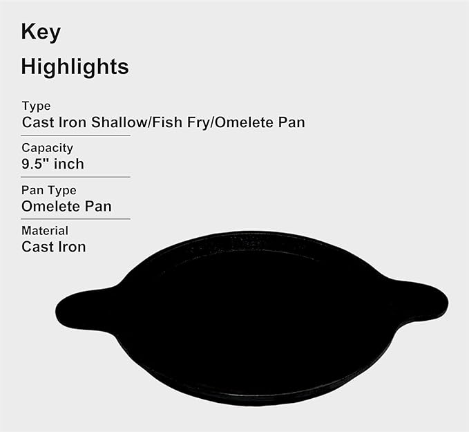 Cast Iron Cookware Seasoned Shallow1