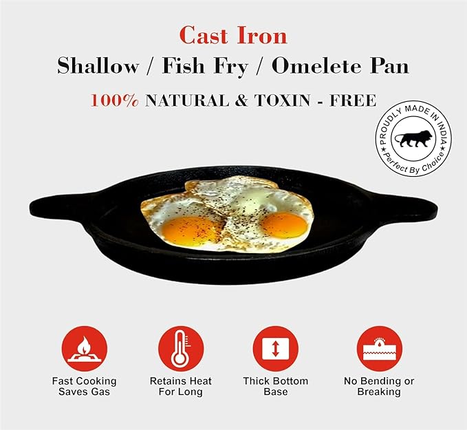 Cast Iron Cookware Seasoned Shallow2